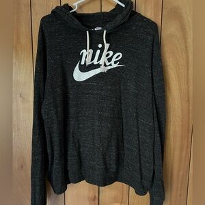 Nike Charcoal Hoodie with Iconic Logo